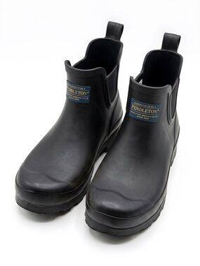Pendleton Black Platform Chelsea Rain Boots